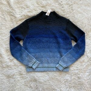 NWT American Eagle Blue Ombre Mock Neck Sweater